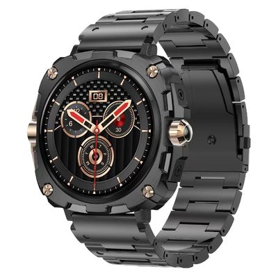 AK71 Homme Smart Watch Amoled écran bouton rotatif BT Appel de surveillance de la santé Smartwatch